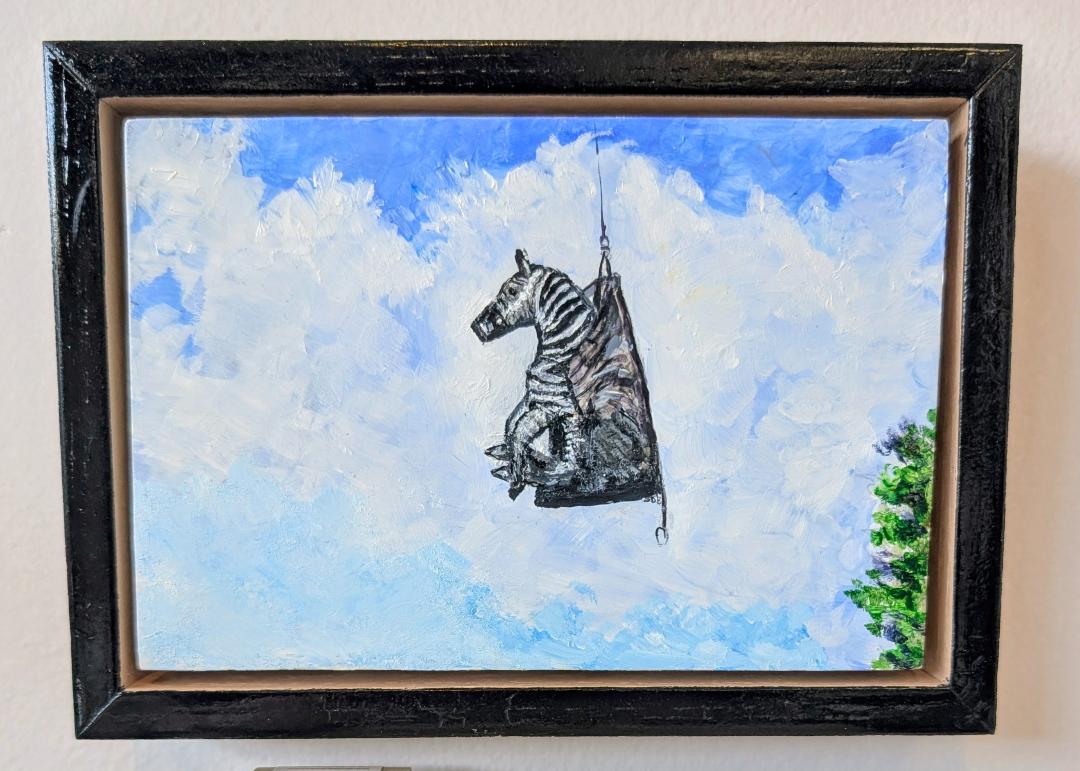 Original framed acrylic "Ed's Up!"