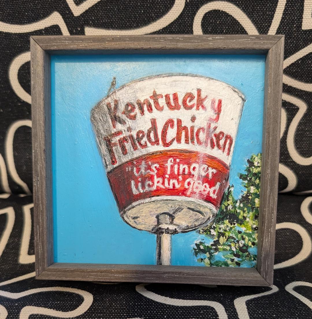 Original frame acrylic "Living on the Edge"