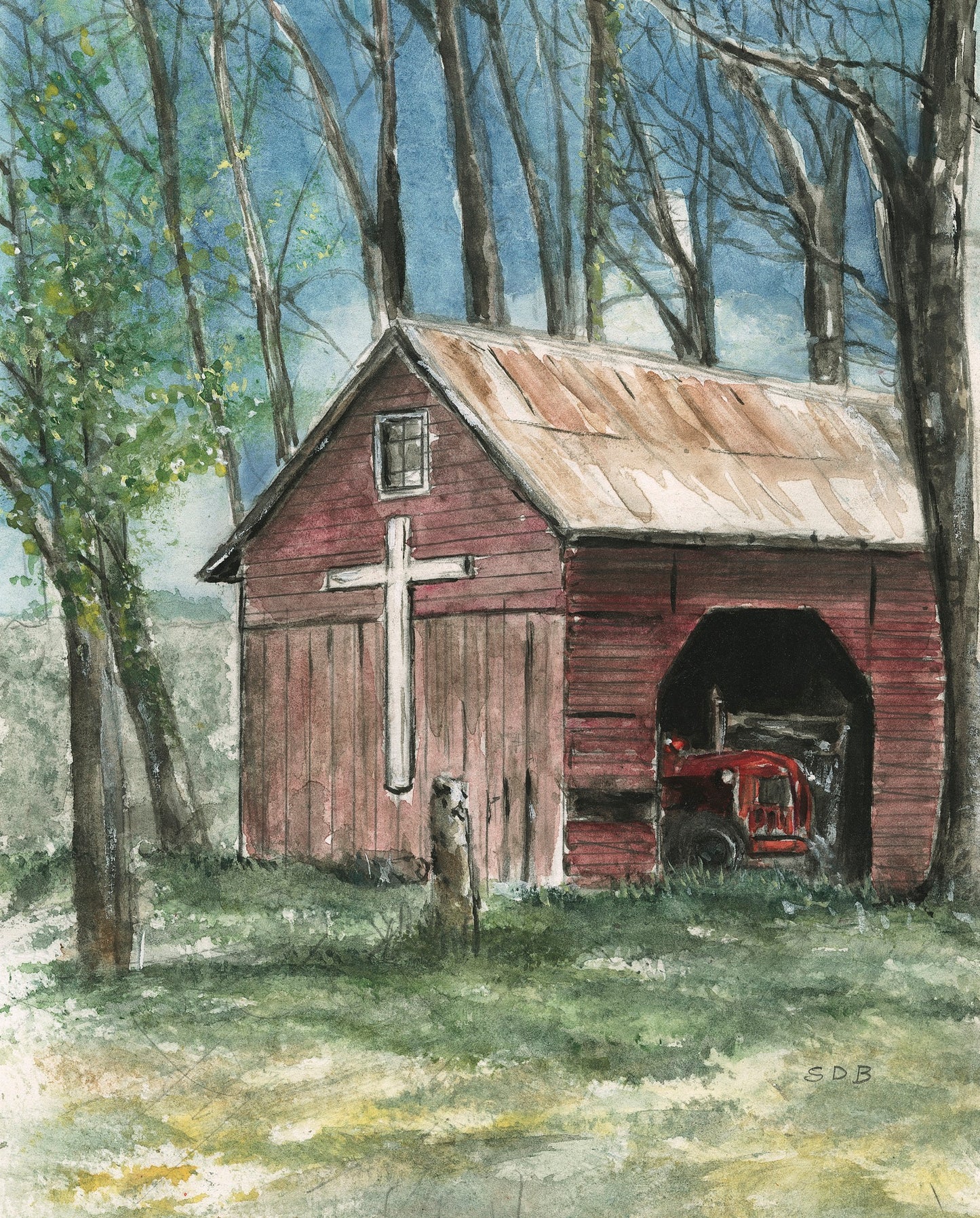 "Blessed Barn" 8x10 print or A2 card