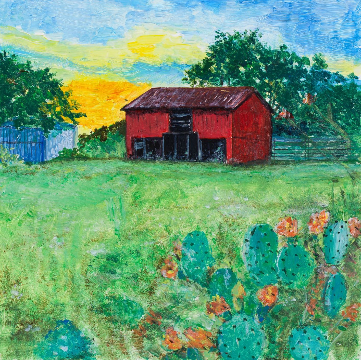 "Brie's Barn" 8x8 print or A2 card