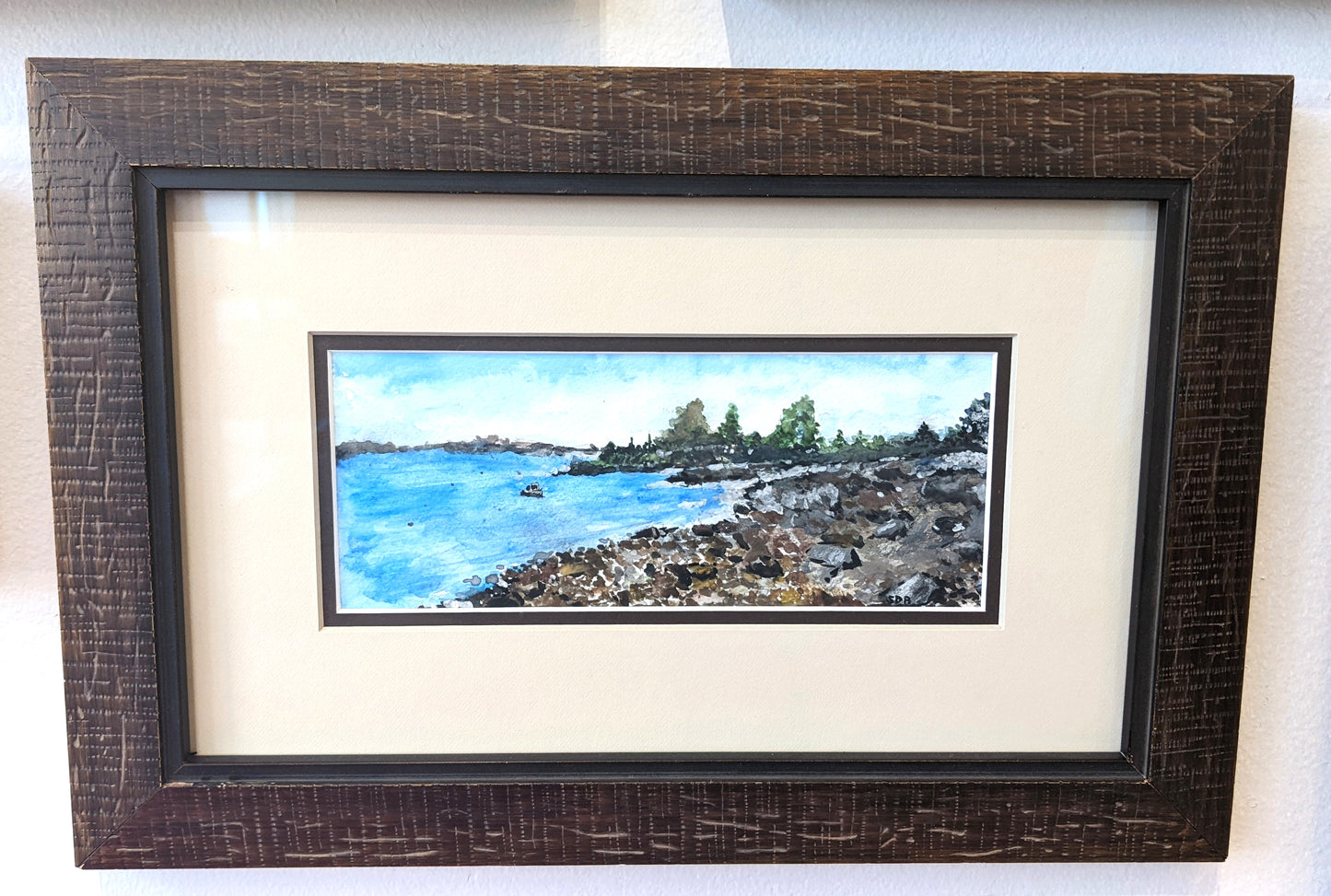 Original framed watercolor "Shades of Maine"
