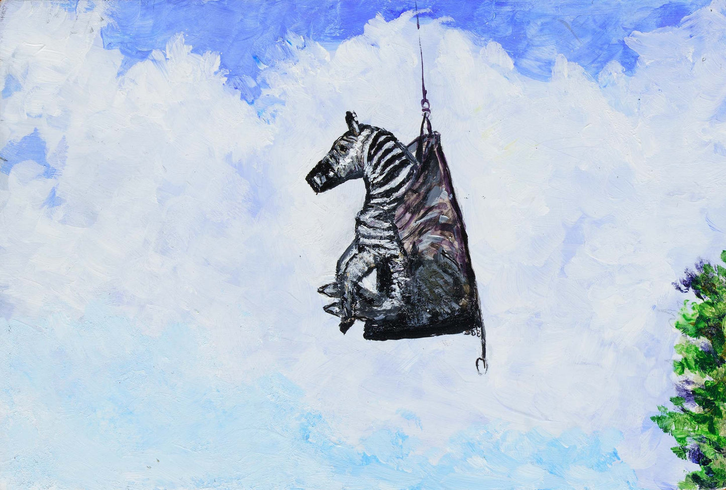 Original framed acrylic "Ed's Up!"